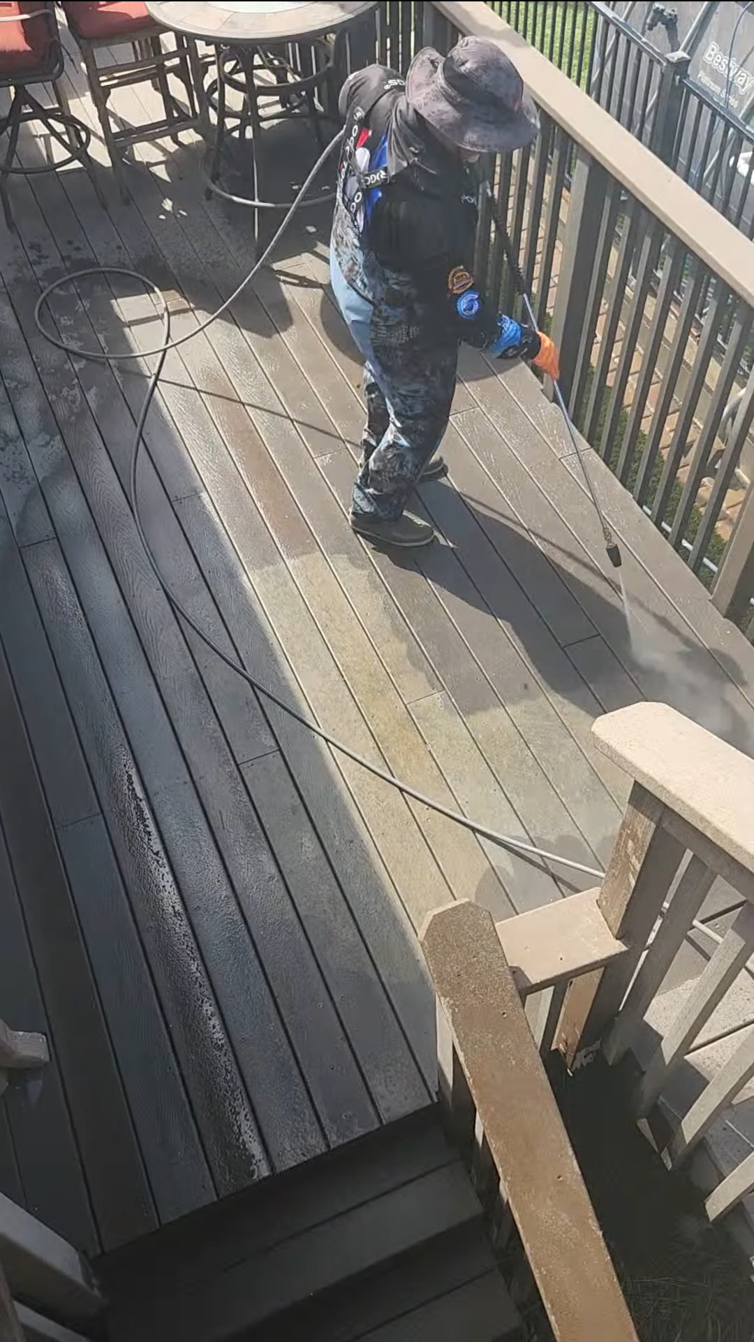 Deck washing